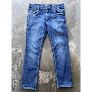 Brooklyn Fit Low Rise Slim Narrow Indian Terrain Jeans Men’s 34x30 Blue Denim